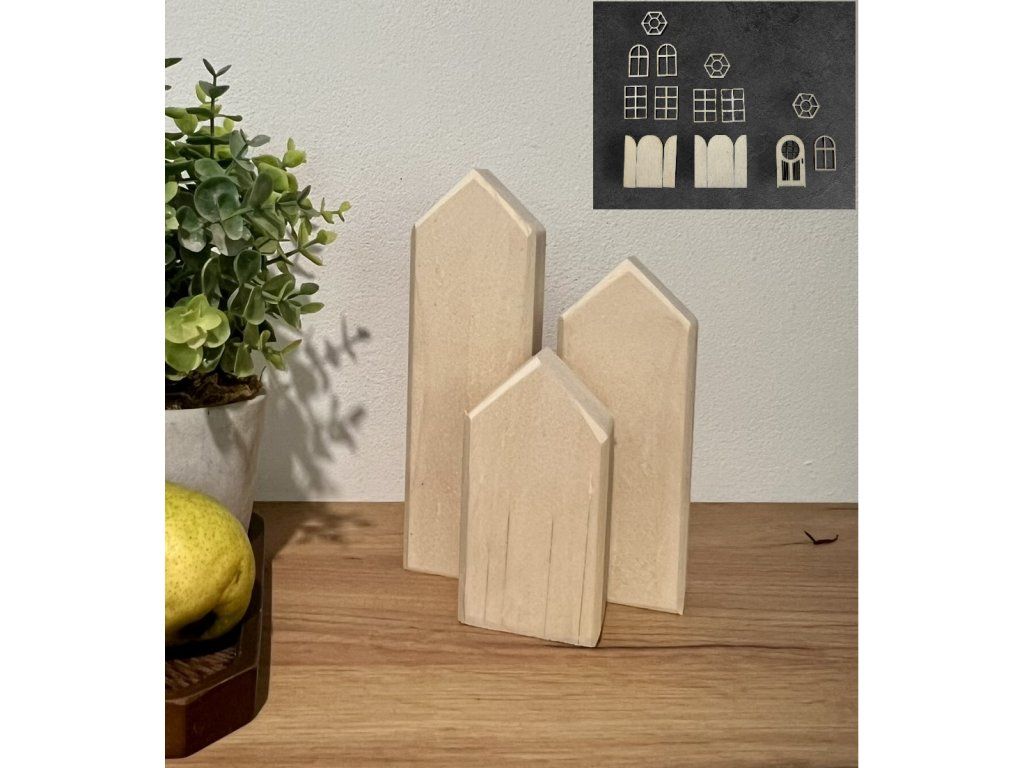 Sada 3 domečků s doplňky 2