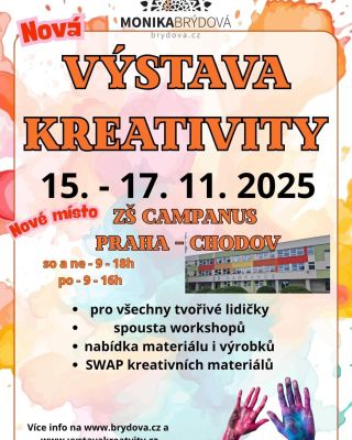 Zítra budeme na Výstavě kreativity v Praze. Pokud se tam vydáte, rádi vás uvidíme! 😊